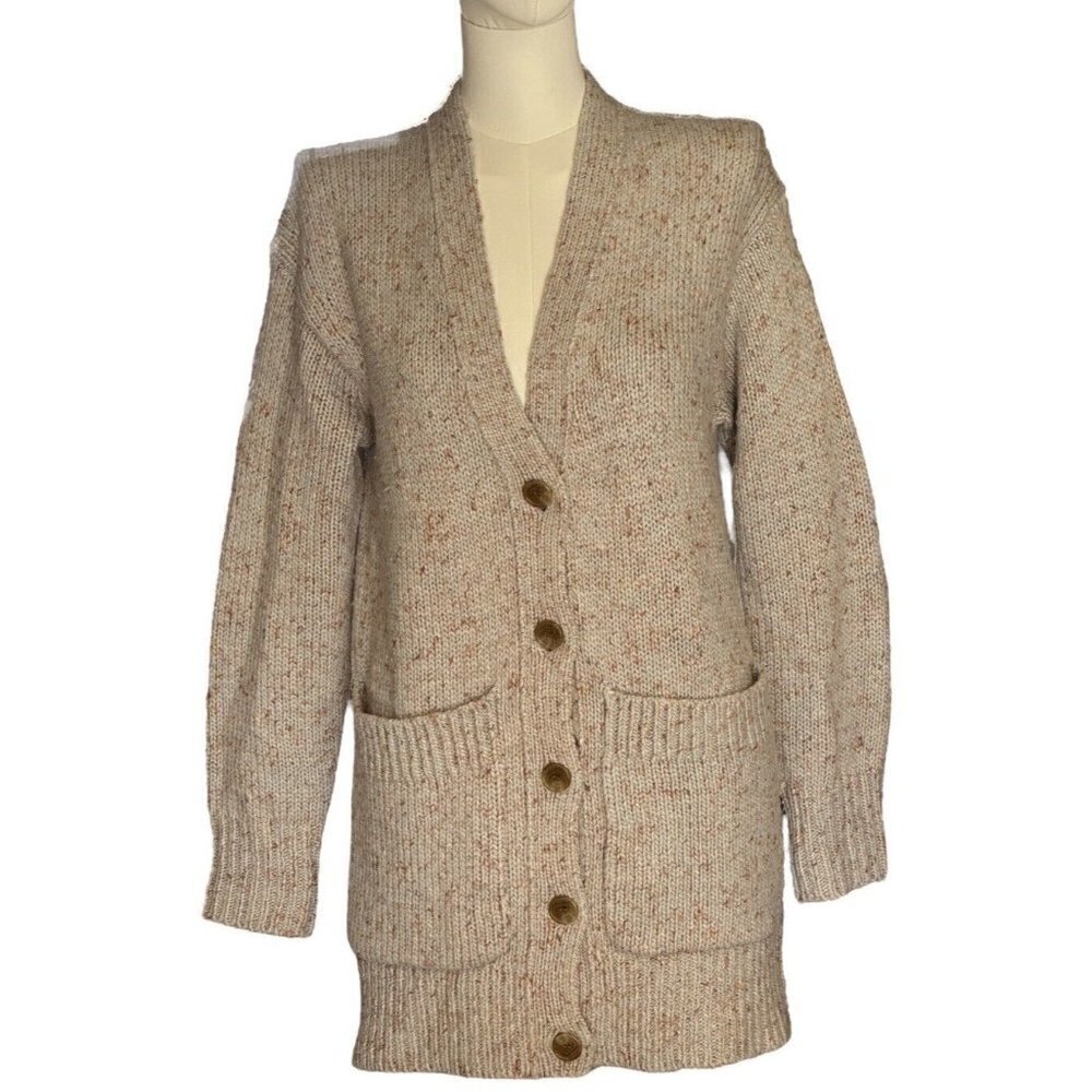 Point Sur J.Crew V-Neck Button Up Long Sleeve Cardigan Pockets Women's XXS